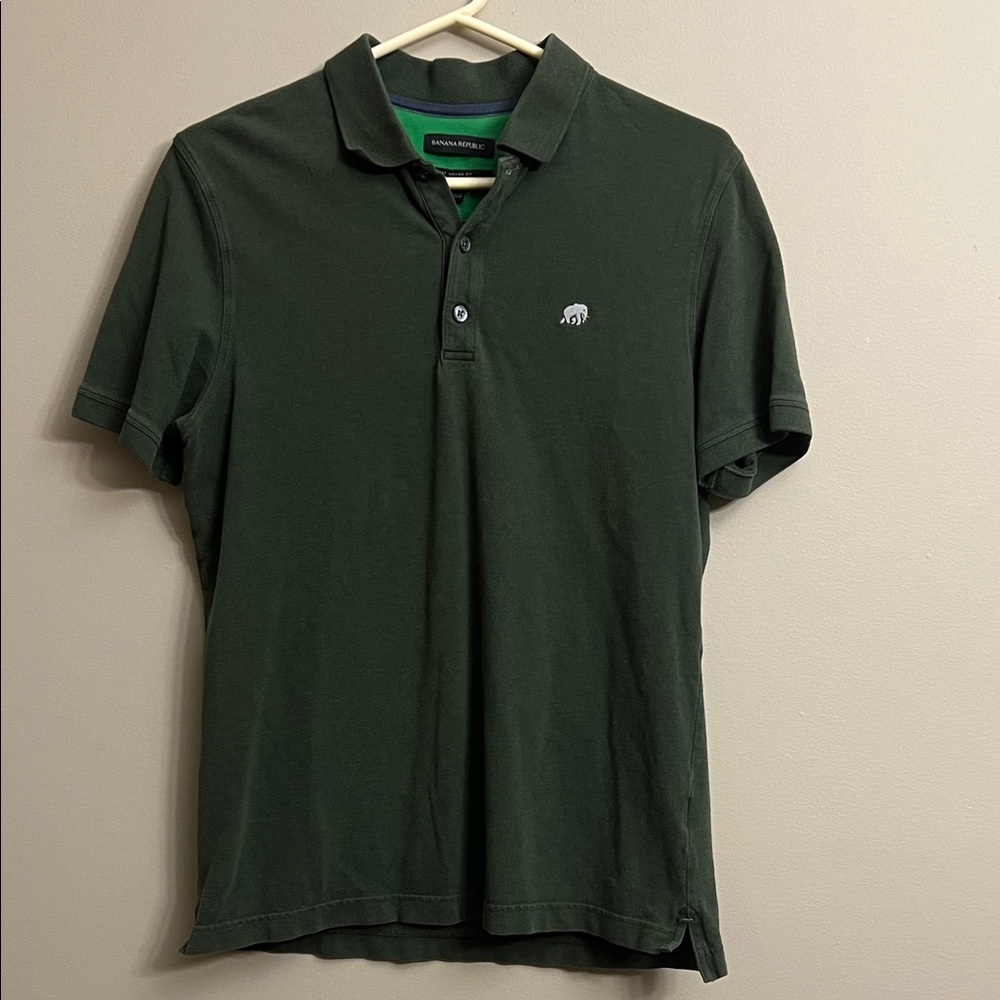 Banana Republic Dark Green Polo Shirt Men’s Size M